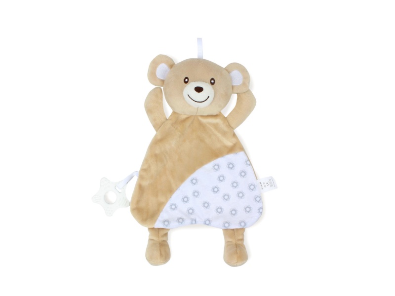 Little Bear Rattle Teething Gel Baby Pocket Soothing Towel