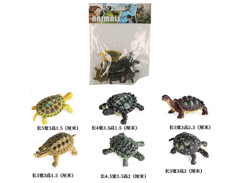 Solid Mini Tortoise Set 6pcs