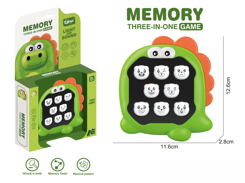 8-Key Bear Memory Game Machine - Dinosaur