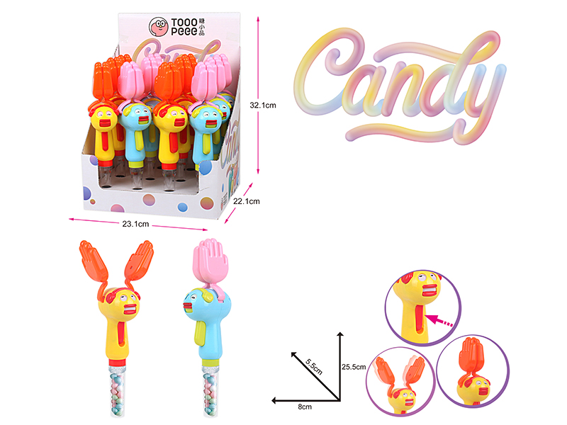 Clown Hand Clapper Candy Toys 12pcs