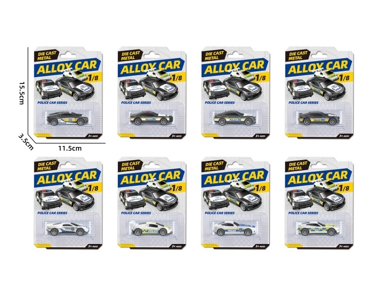 1:64 Recoil Alloy Police Car (8 Models Mixed)