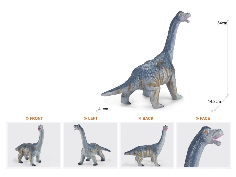 16.5-Inch Painted Thick-Fleshed, Cotton-Rich, Soft And Rubber-Coated Long-Necked Dragon