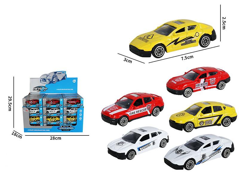 Alloy Free Wheel Cars 48pcs