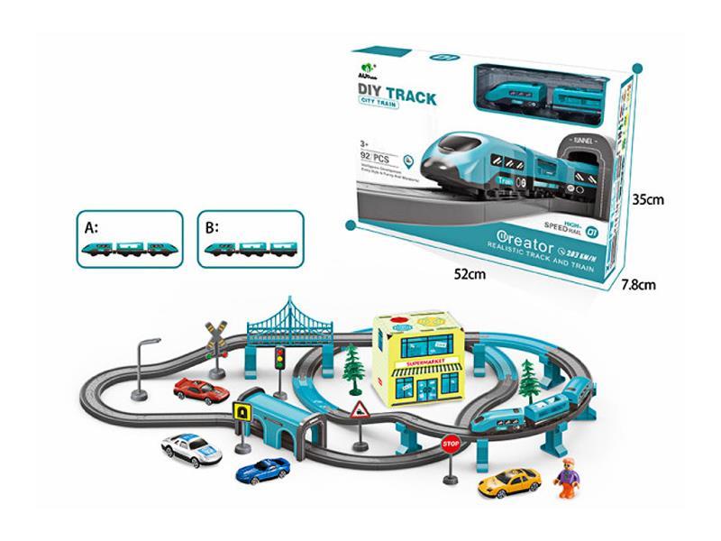 92PCS B/O Urban Rail Train Set (Track With Sound)