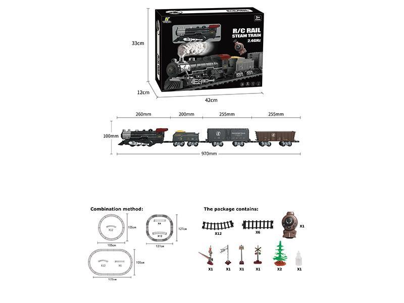 Remote-Controlled Smoking Track Train