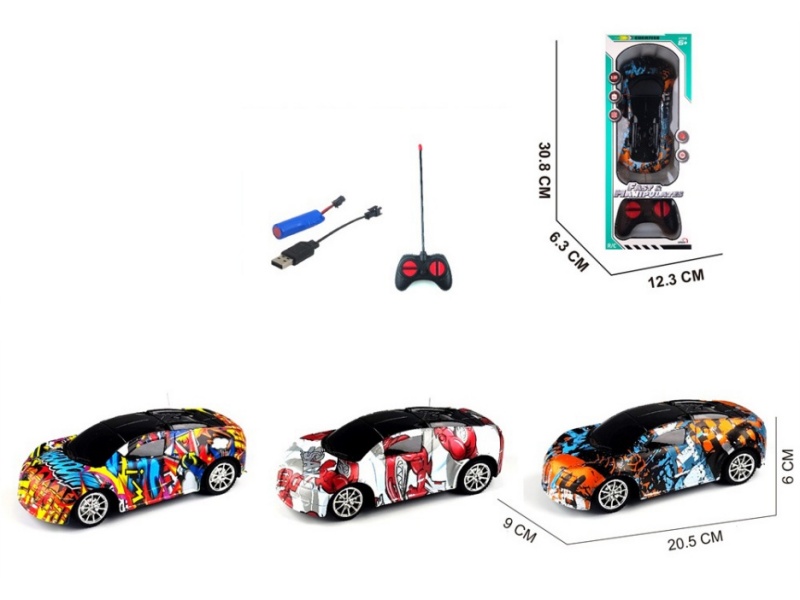 4-Channel  Remote-Controlled Graffiti Bugatti
