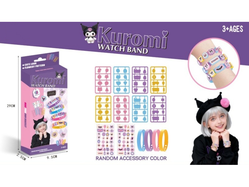 Diy Beaded Kuromi Pattern Bracelet