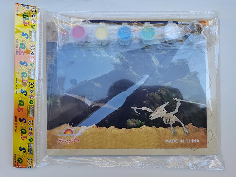 3D Wooden Puzzle DIY Color Drawing Toy