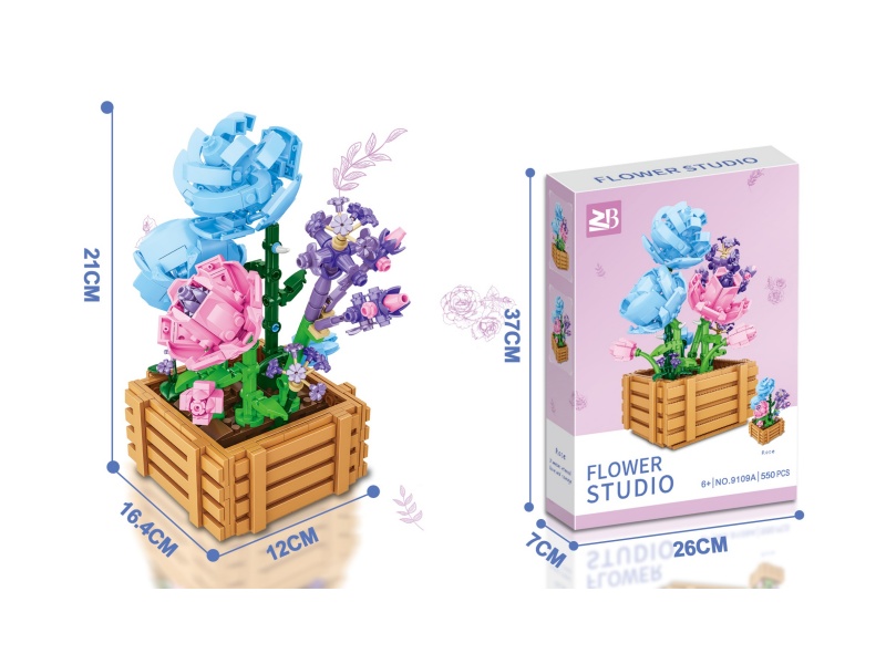 Building Blocks: Rose 550 Pieces