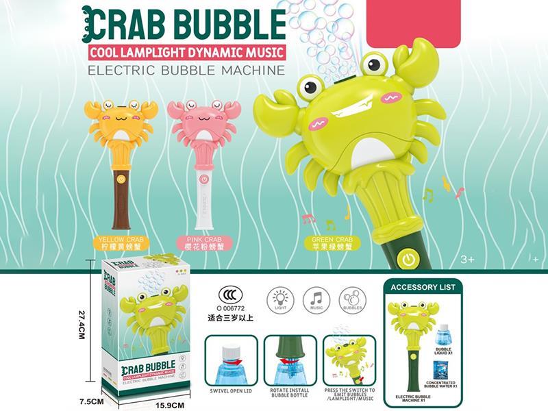 Crab Bubble Stick With Lights And Music