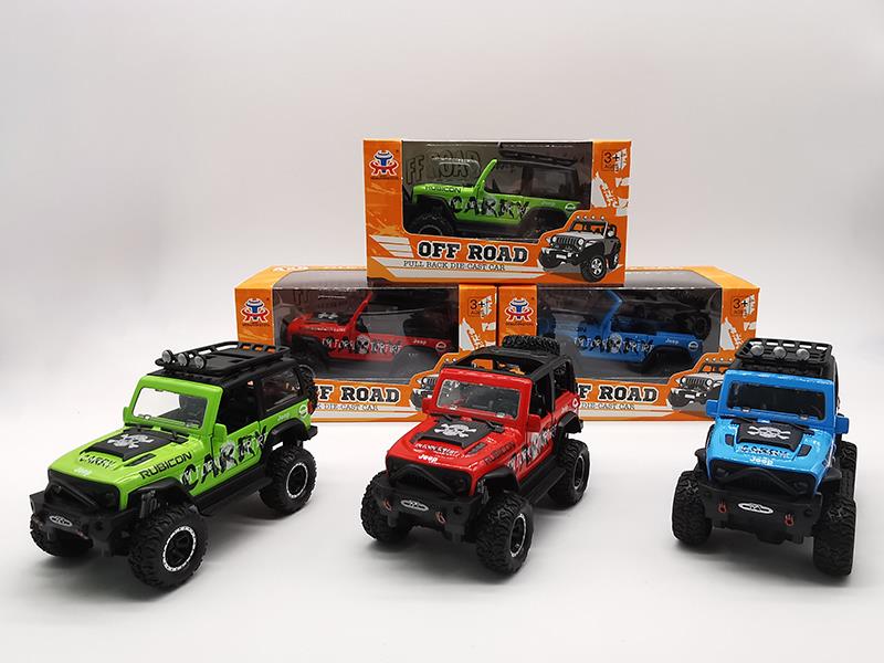 Pull Back Alloy Shock Absorption Wrangler Off-Road Vehicle With Sound And Light