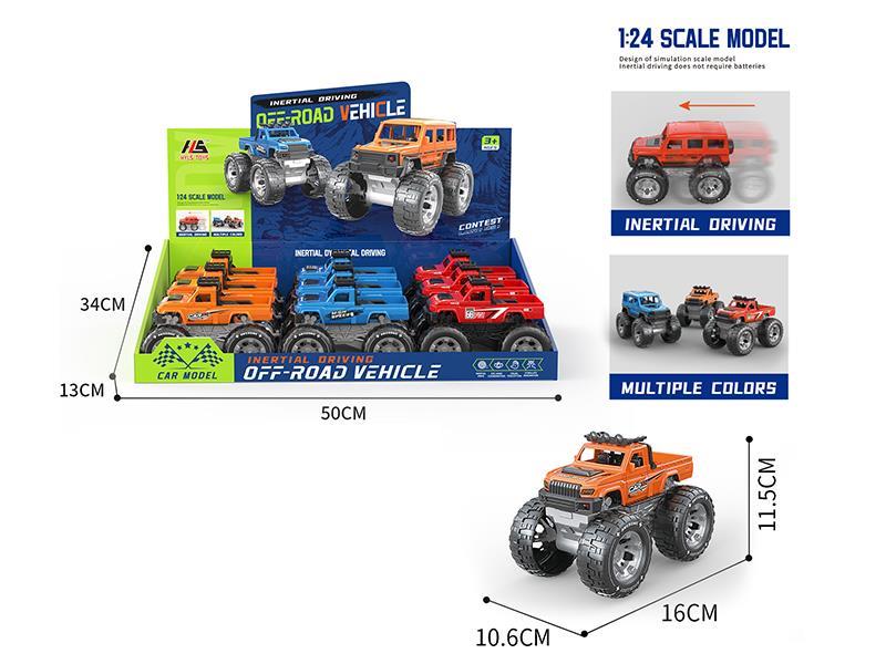 Friction Jeep Off-Road Vehicles 9pcs