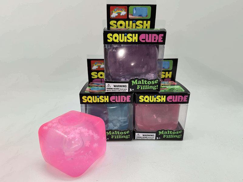 TPR Cube Crystal Mud + Snowflake Flake Molded Music Box Set