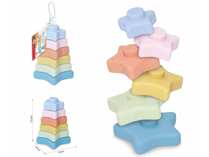 Soft Plastic Stacking Toy 6pcs