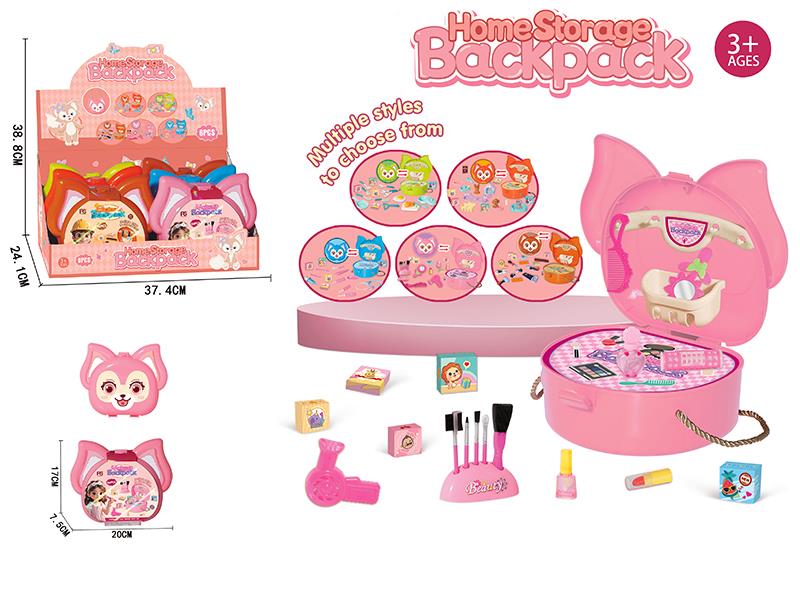 Storage Backpack Play House Toys 6pcs