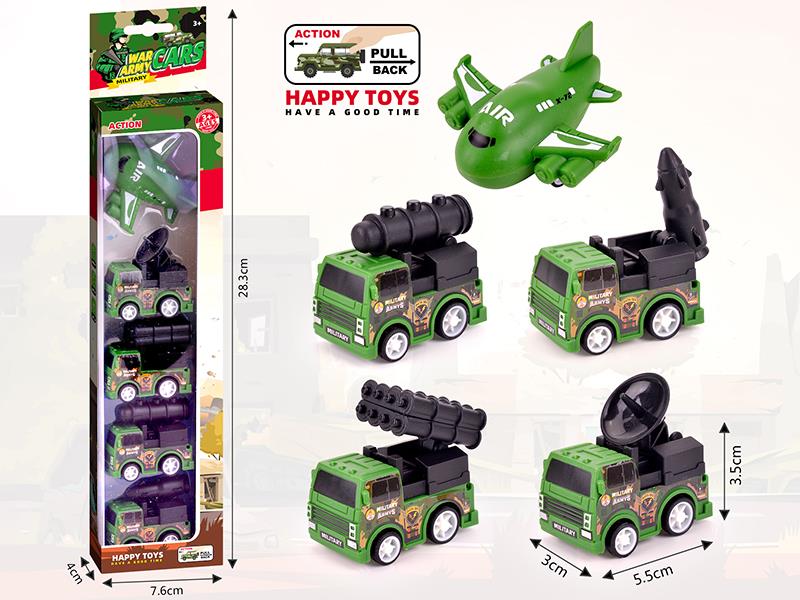 Pull Back Military Truck,Airplane 5PCS