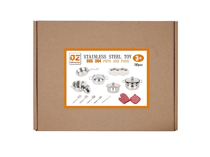 304 Stainless Steel Tableware Toys 18pcs