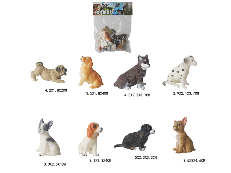 Solid Mini Pet Dog Set 8pcs
