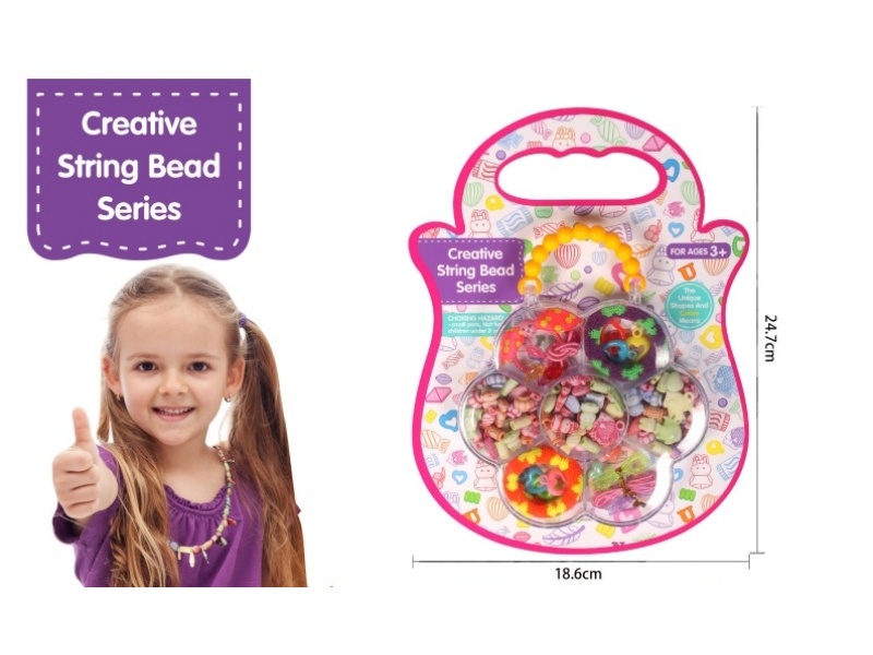 Chrysanthemum-Shaped Bead Box, Cartoon Beads In Packs