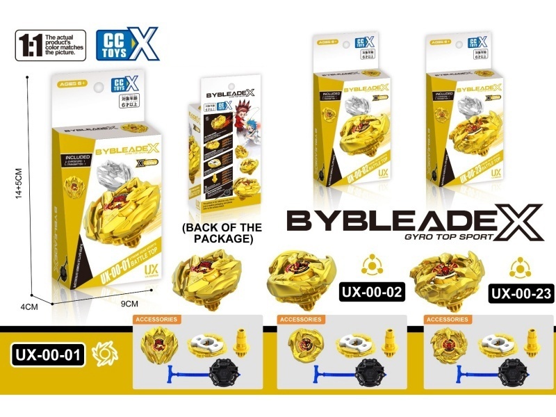 Beybladex Alloy Gyroscope Small Launcher 1:1 Electroplated And Gold-Plated Series