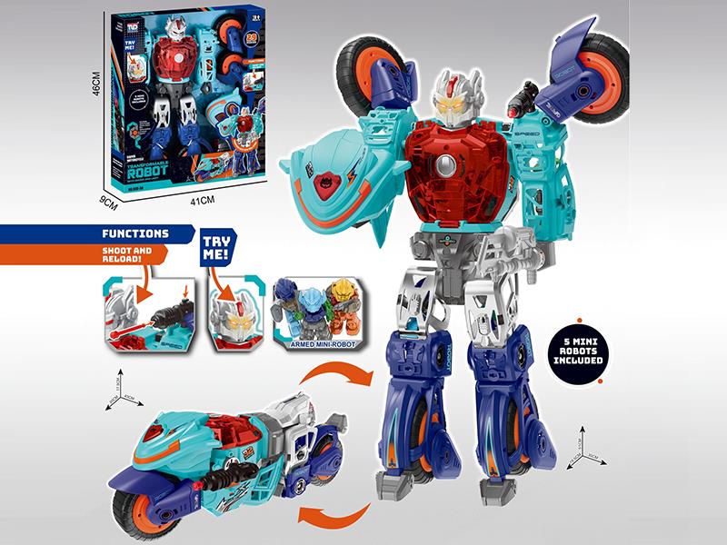 Transformable Motorcycle Robot(With 5 Small Robot)