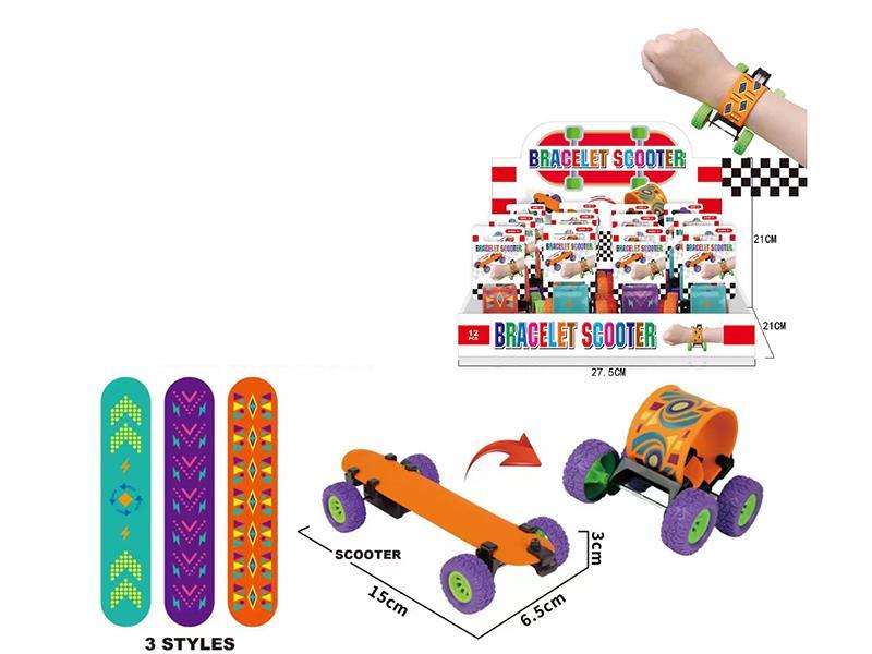 Pull Back Bracelet Scooter 12pcs