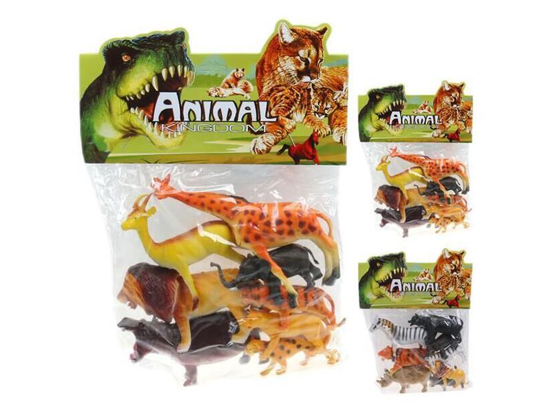 Solid Spray-Painted Animals Set 8pcs