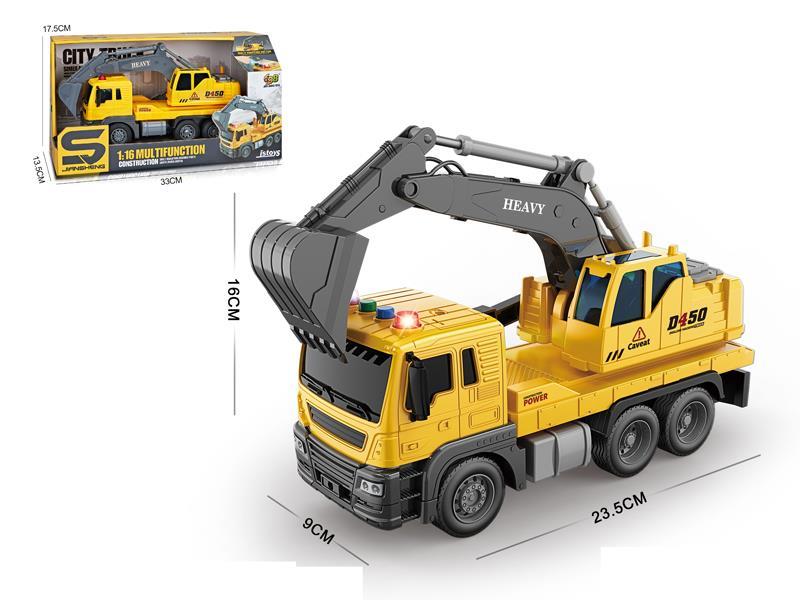 1:16 Friction Excavator With Light And Music