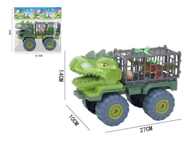 Slide Dinosaur Animal Cage Of Engineering Vehicle