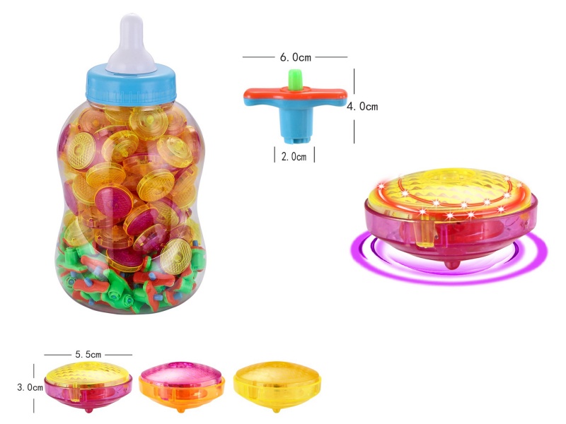 Windup Top Toy With Light