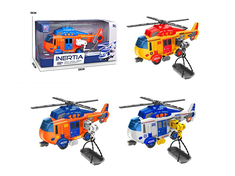 Friction Rescue Helicopter With Lights And Sound
