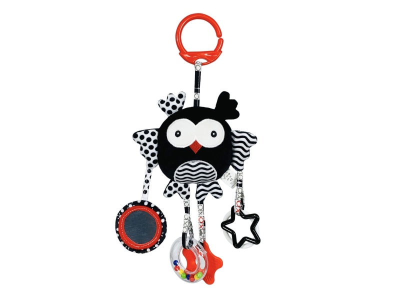 Owl Baby Funhouse Mirror Plush Wind Chime Bed Hang