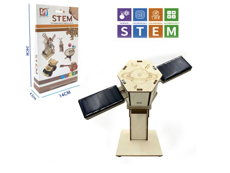 DIY Wooden Solar Power Artificial Satellite