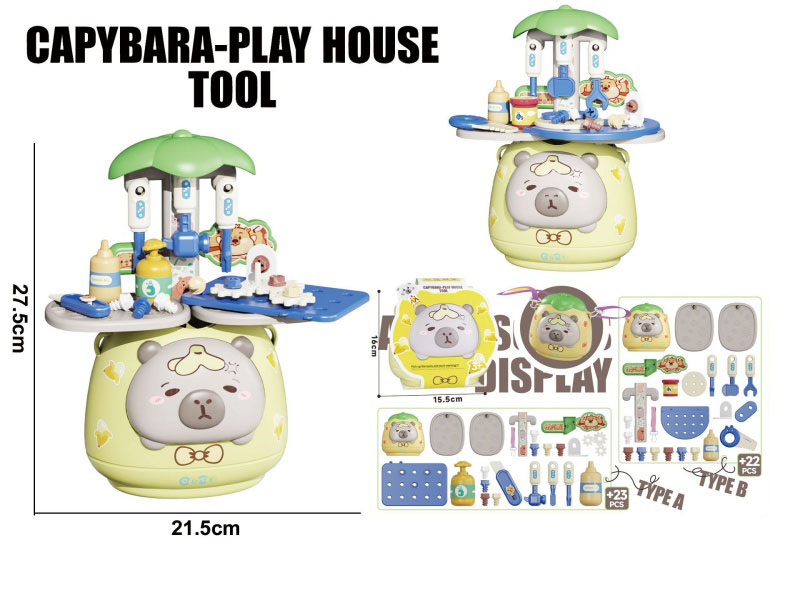 Cartoon And Educational Multi-Functional Tableware Table/Tool Table, Kapibabala Pattern Play House Toy