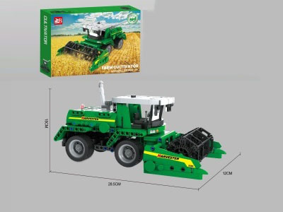 Building Blocks: 502 Pieces Technological Combine Harvester