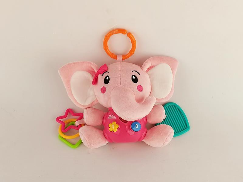 Pink Plush Elephant + Tooth Glue