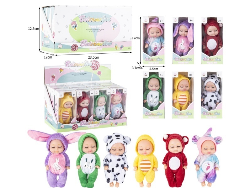 4-Inch Solid Sleeping Dolls (12-Piece Set)