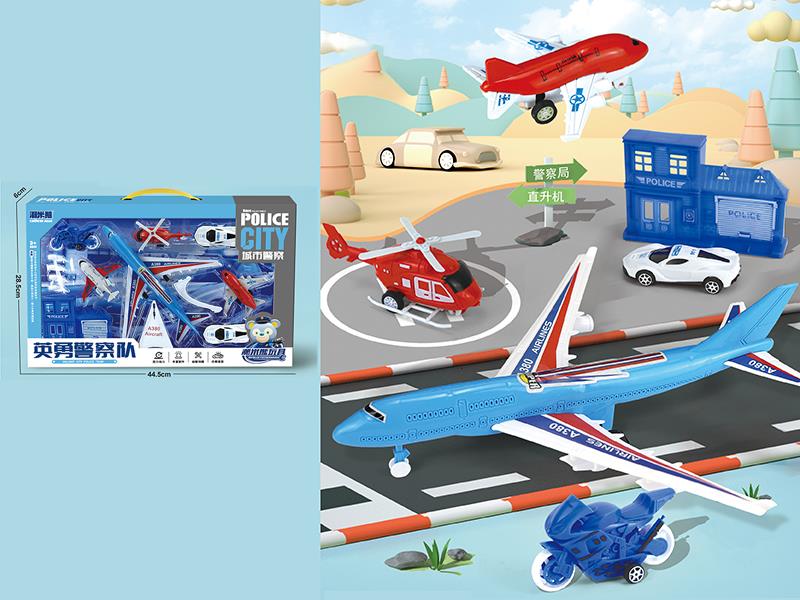 Pull Back City Police Team Toys