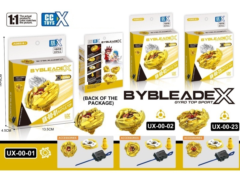 Beybladex Alloy Gyroscope Large Launcher 1:1 Electroplated And Gold-Plated Series