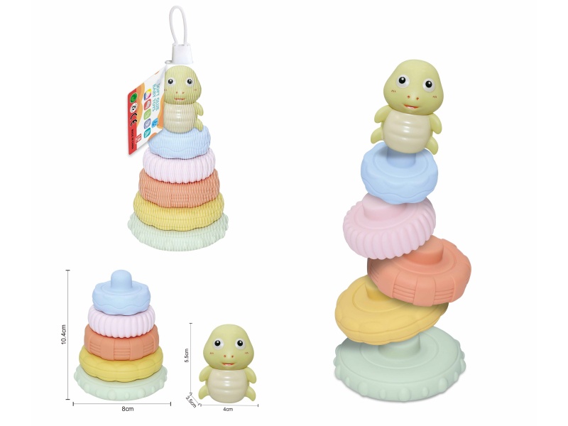 Soft Plastic Sea Animal Stacking Toy 6pcs
