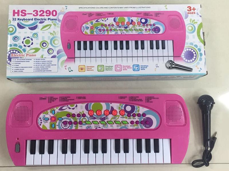 32 Key Multifunction Electronic Organ With Microphone (Red)