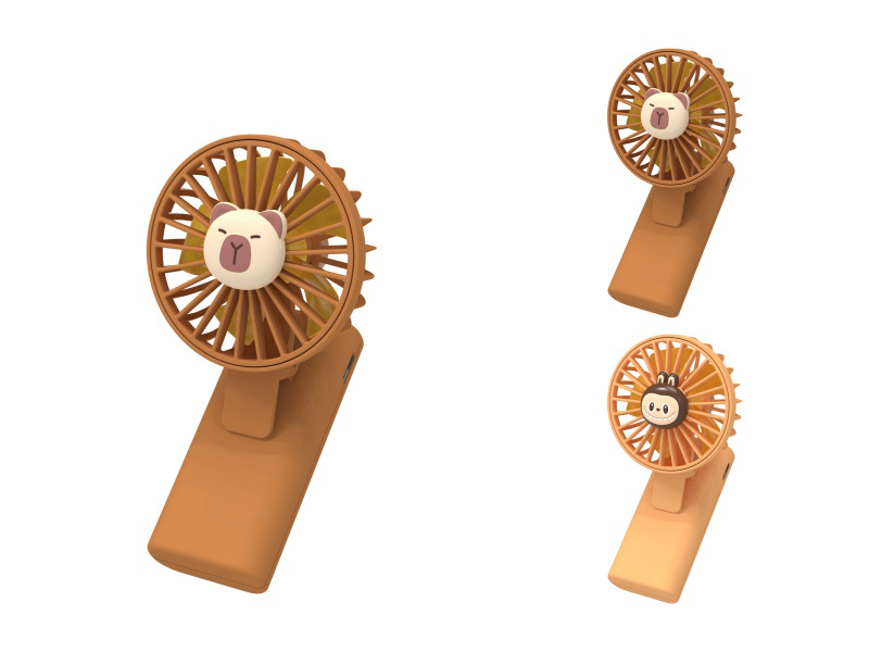 Cartoon Phone Clip Charging Fan