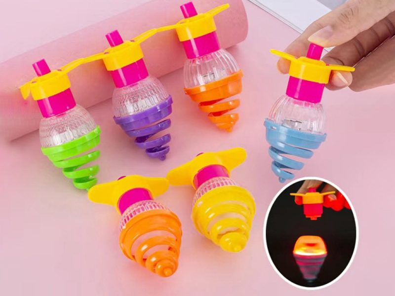 Windup Top Toy With Light