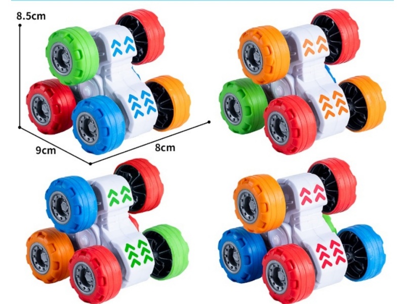 Friction Solid-Color Rolling Six-Wheeled Vehicle