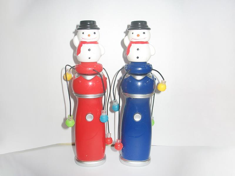 Snowman Flashing Spinning Stick