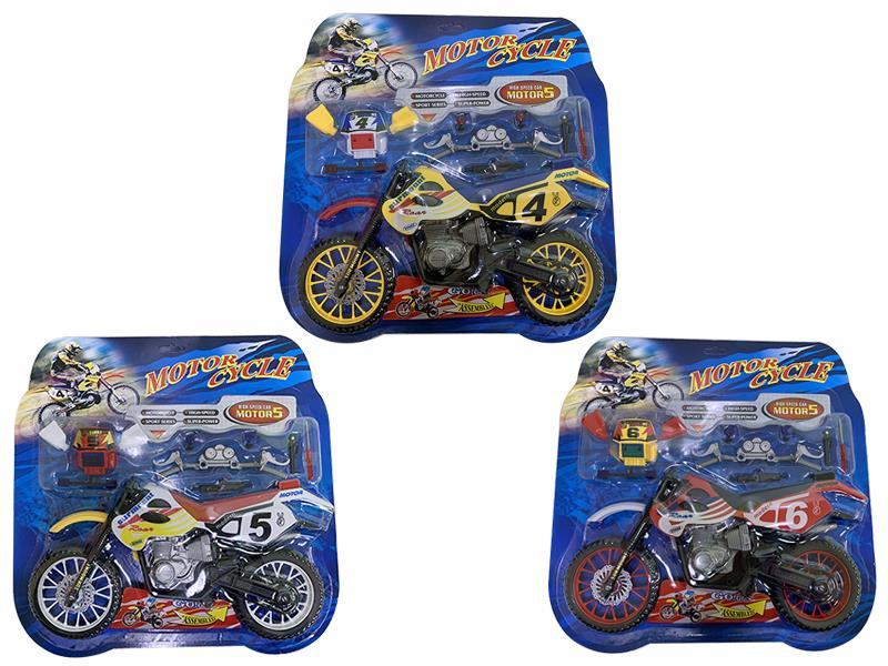 DIY Off-Road Motorcycle(red yellow white mixed)