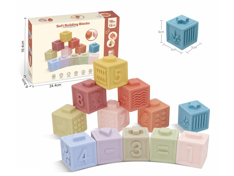 Animal & Numbers Soft Building Blocks 12pcs