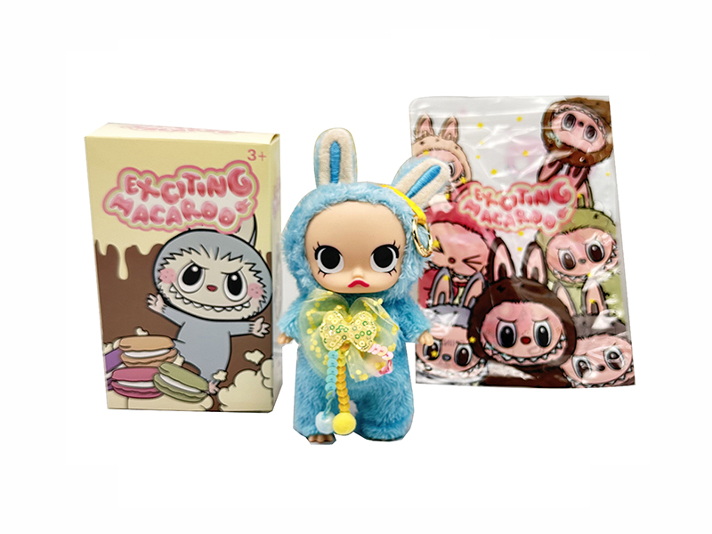 8" Plush Vinyl Labubu Doll Keychain