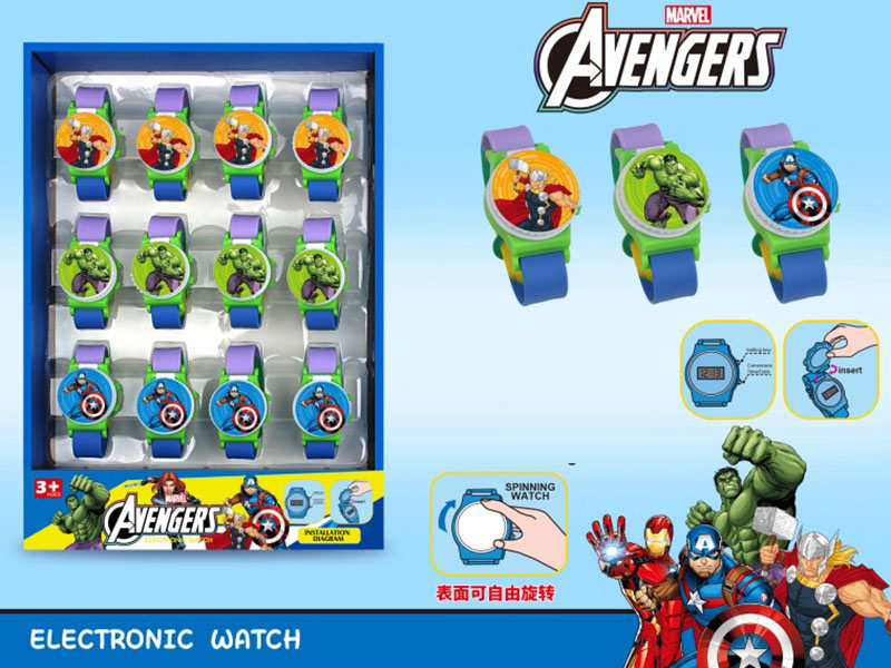 Marvel Children'S Electronic Watch 12 Pieces (Flip Cover)