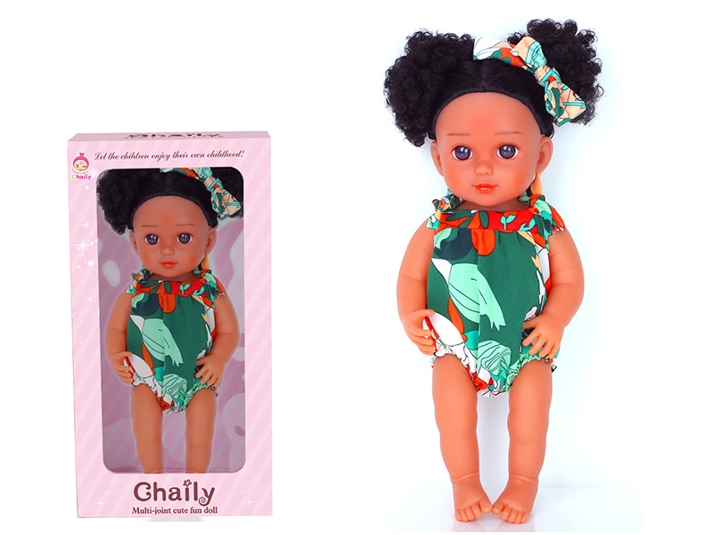 38cm Soft Glue High Simulation Baby Doll(Machine Hair Transplant)With Diaper, Birth Card